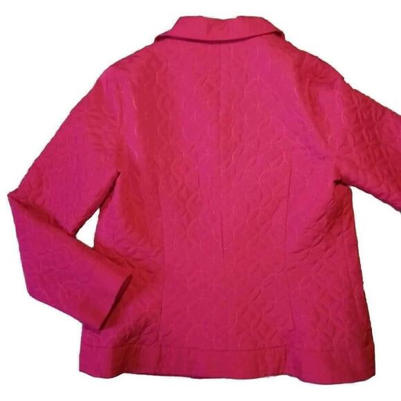 Requirements Quilted Barn Jacket Red Button Front Medium - Picture 4 of 5